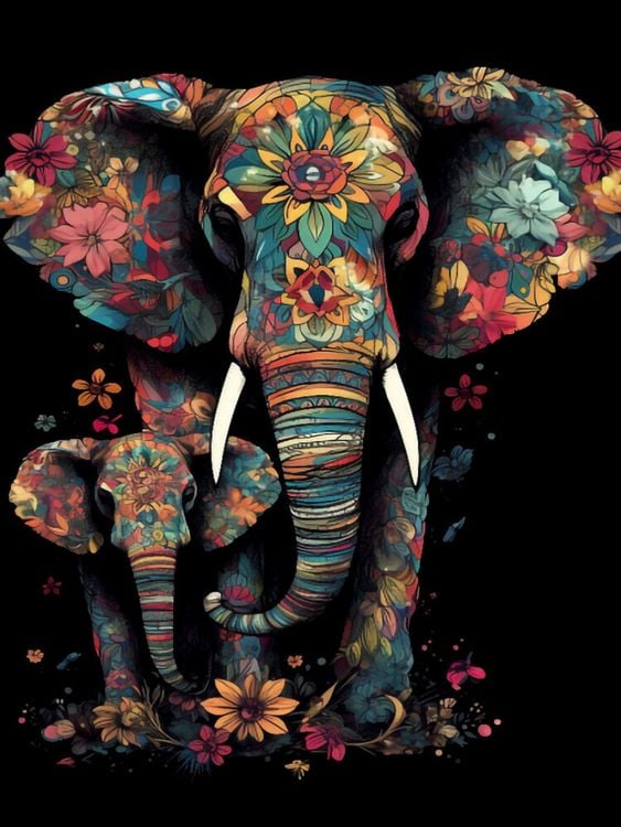 Produktbild: CALVENDO Puzzle Elefanten | 1000 Teile Lege-Gr&ouml;&szlig;e 64x48cm Foto-Puzzle f&uuml;r gl&uuml;ckliche Stunden