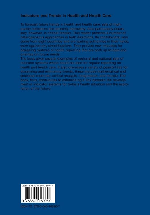 Produktbild: Indicators and Trends in Health and Health Care