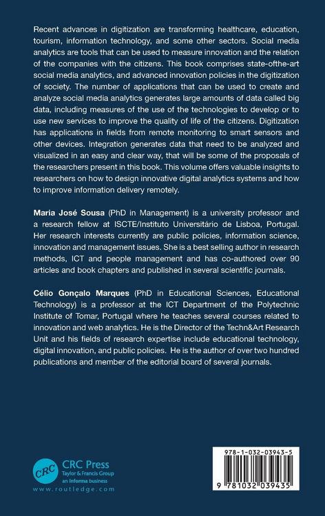 Produktbild: Innovations and Social Media Analytics in a Digital Society
