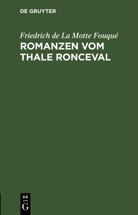 Produktbild: Romanzen vom Thale Ronceval