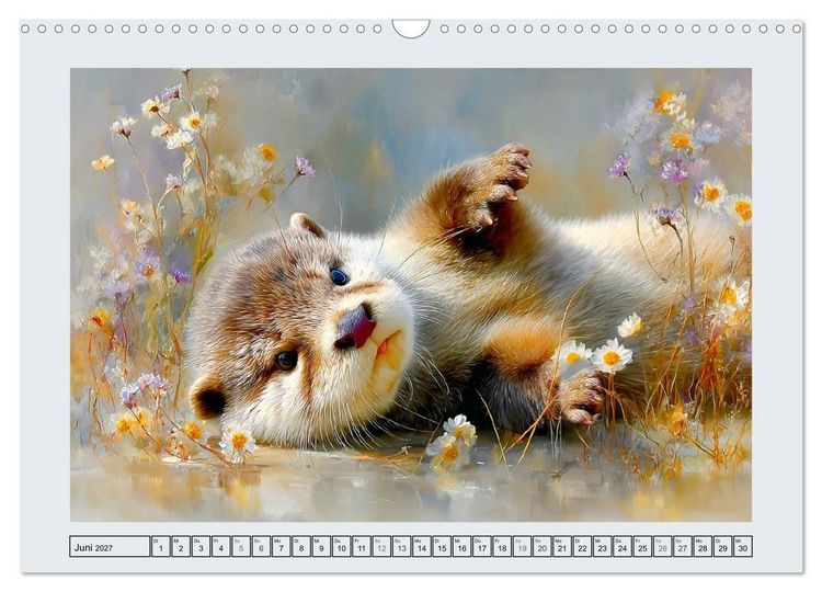Produktbild: Otter. Verspielte Abenteurer am Wasser (Wandkalender 2027 DIN A3 quer), CALVENDO Monatskalender
