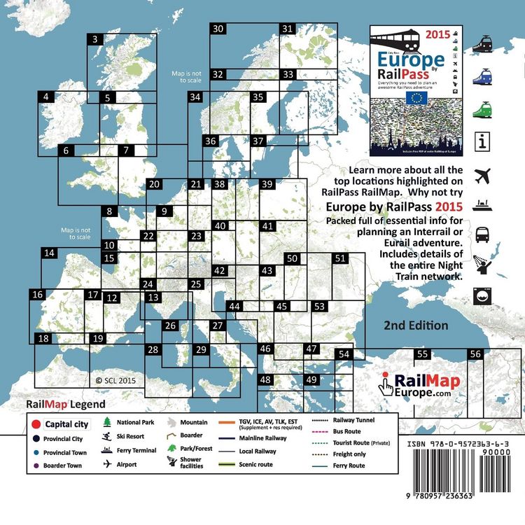 Produktbild: RailPass RailMap Europe 2015