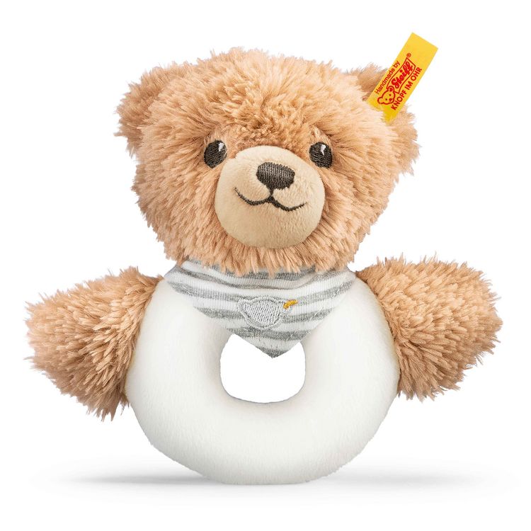 Produktbild: Steiff - Schlaf-gut-B&auml;r Greifring, grau, 12cm