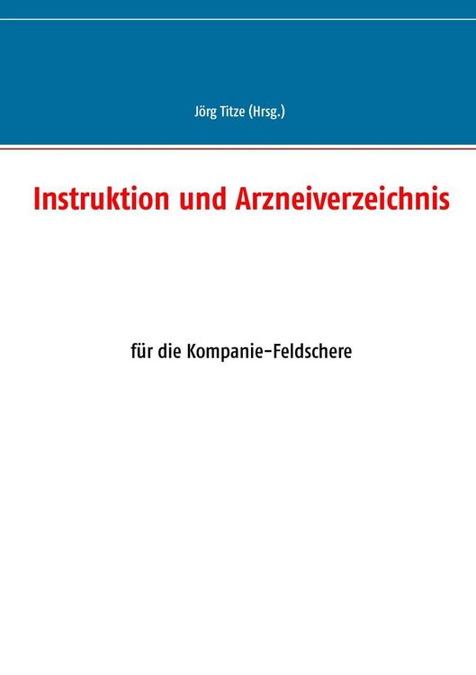 Produktbild: Instruktion und Arzneiverzeichnis