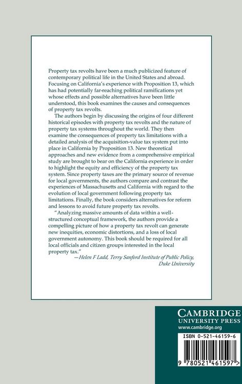 Produktbild: Property Taxes and Tax Revolts