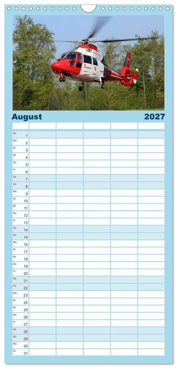 Produktbild: Familienplaner 2027 - Helikopter in der Luft 2.0 mit 5 Spalten (Wandkalender, 21 x 45 cm) CALVENDO