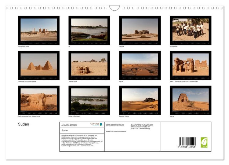 Produktbild: Sudan (Wandkalender 2026 DIN A3 quer), CALVENDO Monatskalender
