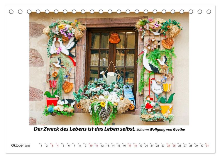 Produktbild: Fenster Gedanken (Tischkalender 2026 DIN A5 quer), CALVENDO Monatskalender