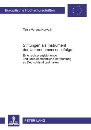 Produktbild: Stiftungen als Instrument der Unternehmensnachfolge