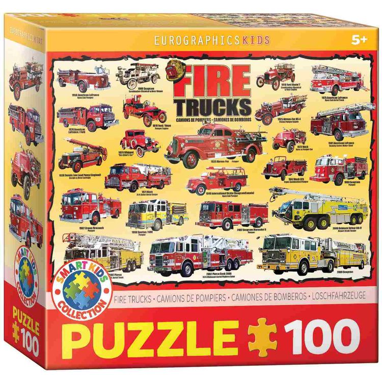 Produktbild: Eurographics 6100-0239 - Feuerwehrautos , Puzzle, 100 Teile