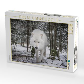 Produktbild: CALVENDO Puzzle John der wei&szlig;er Wolf | 1000 Teile Lege-Gr&ouml;&szlig;e 64x48cm Foto-Puzzle f&uuml;r gl&uuml;ckliche Stunden