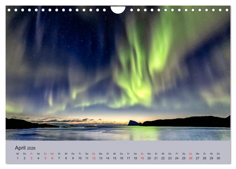 Produktbild: Norwegen - Mythos Nordlichter (Wandkalender 2026 DIN A4 quer), CALVENDO Monatskalender