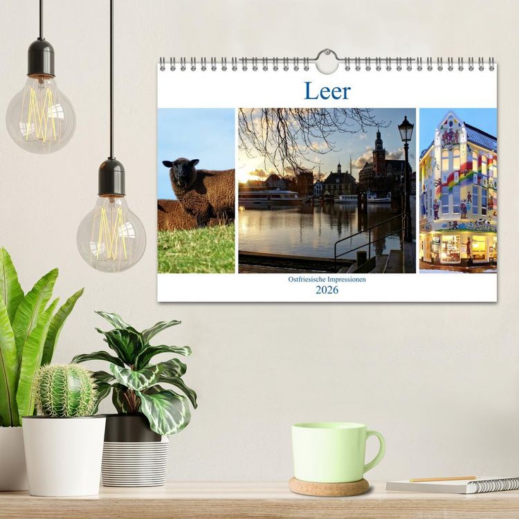 Produktbild: Leer - Ostfriesische Impressionen 2026 (Wandkalender 2026 DIN A4 quer), CALVENDO Monatskalender