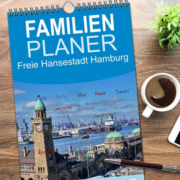 Produktbild: Familienplaner 2026 - Freie Hansestadt Hamburg mit 5 Spalten (Wandkalender, 21 x 45 cm) CALVENDO