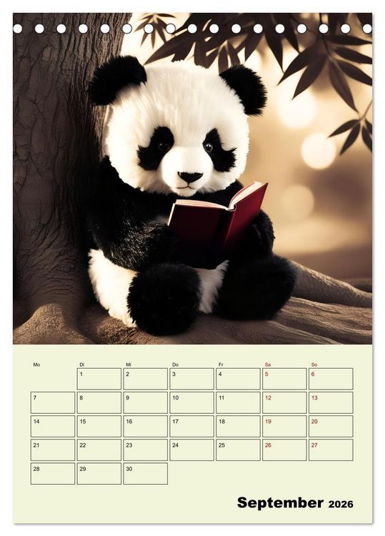 Produktbild: Ein pandastarkes Jahr - Flauschige Pandab&auml;ren zum Verlieben (Tischkalender 2026 DIN A5 hoch), CALVENDO Monatskalender
