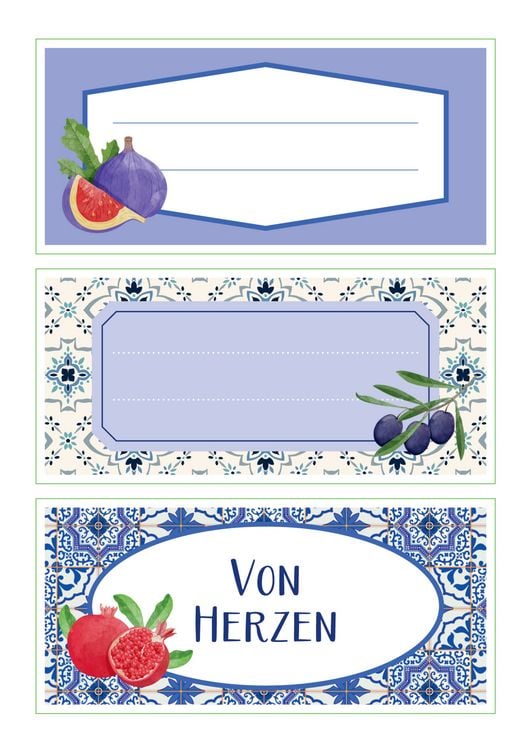 Produktbild: K&uuml;chensticker & Etiketten - Portugiesische Fliesen