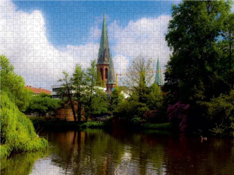 Produktbild: CALVENDO Puzzle Blick auf die Lambertikirche 1000 Teile Lege-Gr&ouml;&szlig;e 64 x 48 cm Foto-Puzzle Bild von Erwin Renken