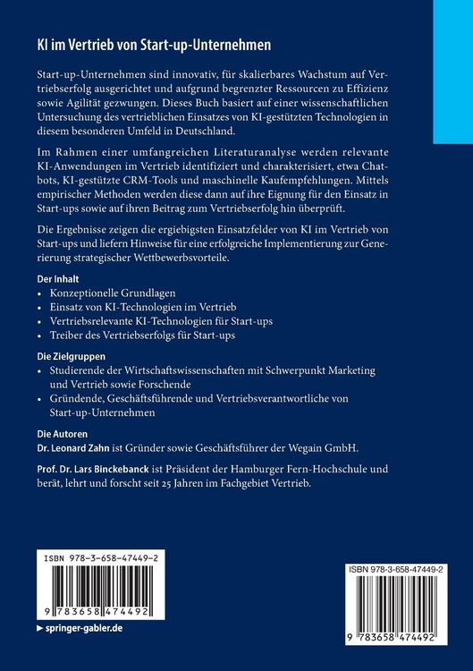 Produktbild: KI im Vertrieb von Start-up-Unternehmen