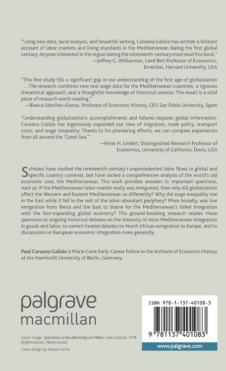 Produktbild: Mediterranean Labor Markets in the First Age of Globalization