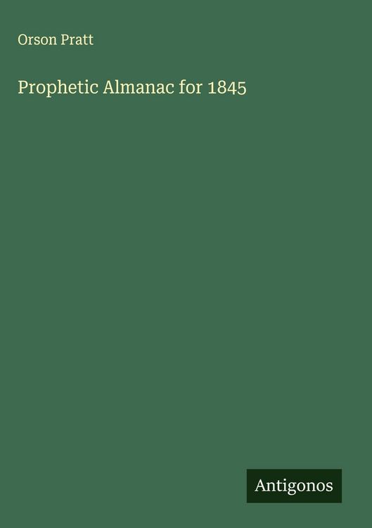 Produktbild: Prophetic Almanac for 1845