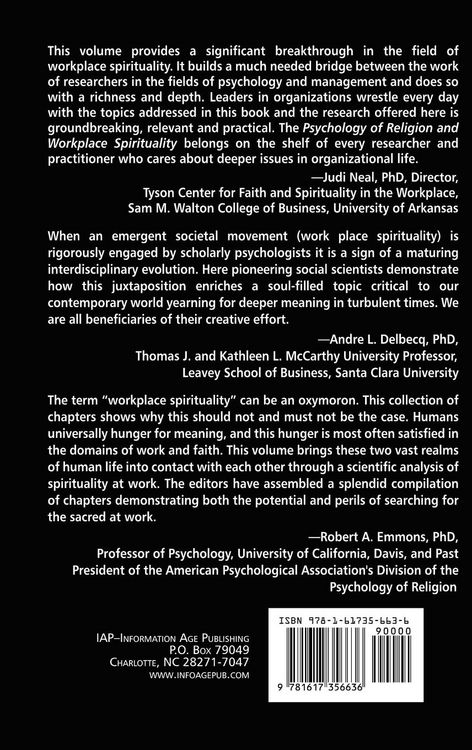 Produktbild: Psychology of Religion and Workplace Spirituality (Hc)