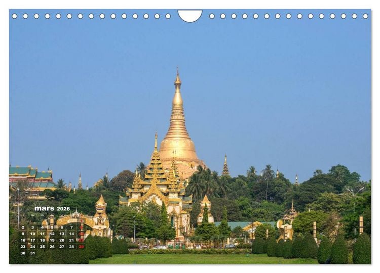 Produktbild: BIRMANIE MYANMAR (Calendrier mural 2026 DIN A4 vertical), CALVENDO calendrier mensuel