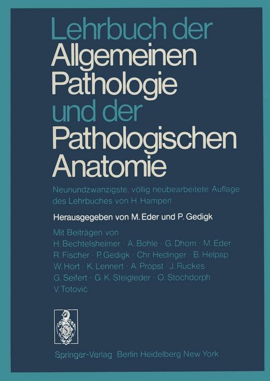Produktbild: Lehrbuch der Allgemeinen Pathologie und der Pathologischen Anatomie
