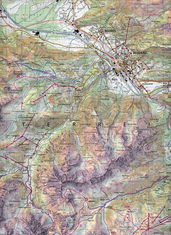 Produktbild: Swisstopo 1 : 50 000 Montafon Ski