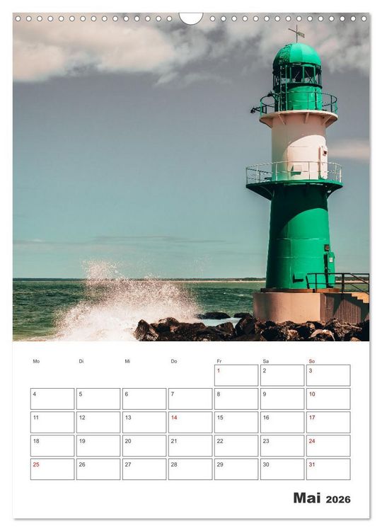 Produktbild: Warnem&uuml;nde Urlaub f&uuml;r zu Hause (Wandkalender 2026 DIN A3 hoch), CALVENDO Monatskalender