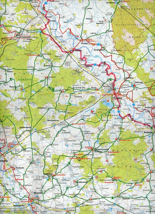 Produktbild: BVA ADFC Radtourenkarte Saale /Westliches Erzgebirge 1:150.000