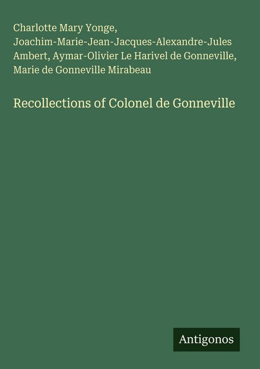 Produktbild: Recollections of Colonel de Gonneville