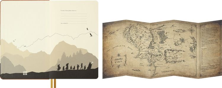 Produktbild: Moleskine Der Herr der Ringe Thematische Box, Notizbuch L/A5, liniert, fester Einband, Cahier L/A5, liniert, weicher Einband, 2 Limitierte Herr der Ringe Blackwing X Moleskine Graphitstifte, Wiederverwendbare Thematische Box