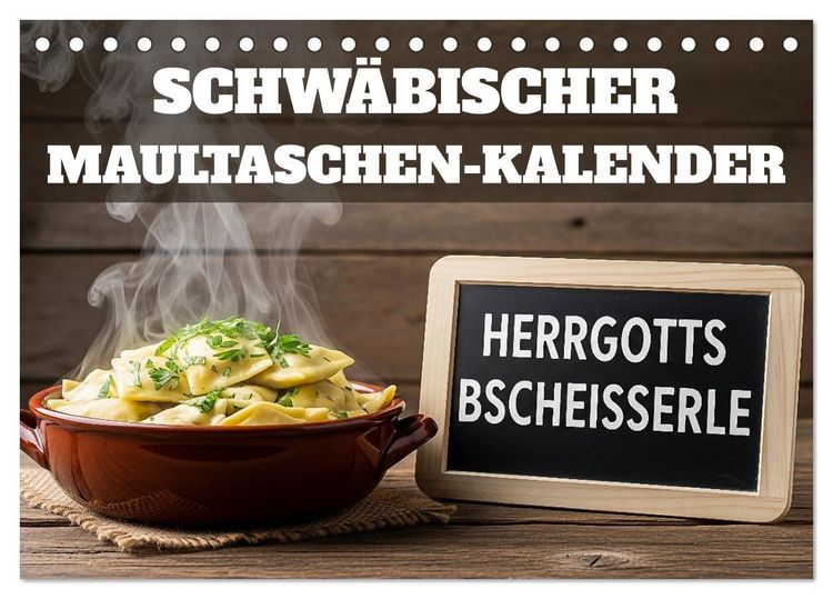 Produktbild: Schw&auml;bischer Maultaschen-Kalender (Tischkalender 2026 DIN A5 quer), CALVENDO Monatskalender
