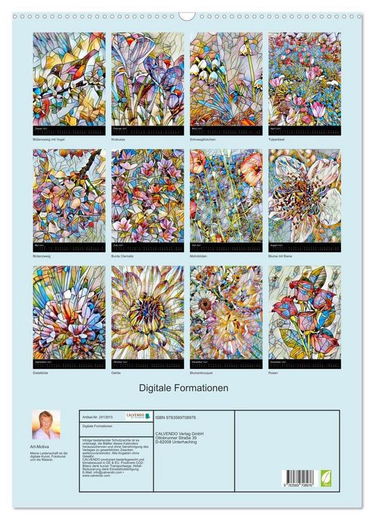 Produktbild: Digitale Formationen (Wandkalender 2027 DIN A2 hoch), CALVENDO Monatskalender