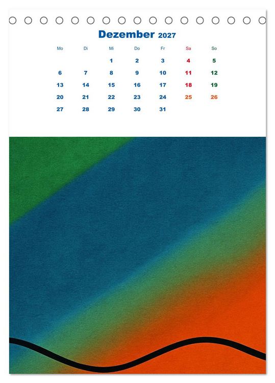 Produktbild: Minimal Art - Die Kunst des Weglassens + Farbfl&auml;chenmalerei - Reduktion als Ausdruck (Tischkalender 2027 DIN A5 hoch), CALVENDO Monatskalender