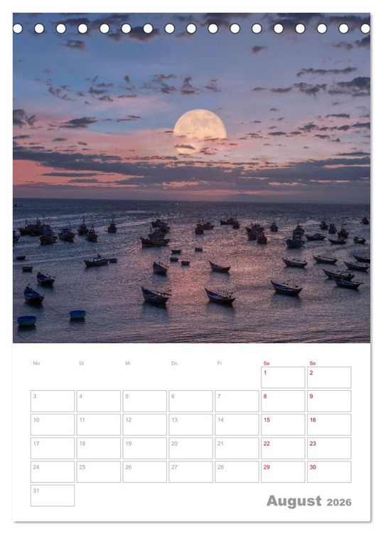 Produktbild: VOLLMOND-Planer - Im Licht der Nacht (Tischkalender 2026 DIN A5 hoch), CALVENDO Monatskalender