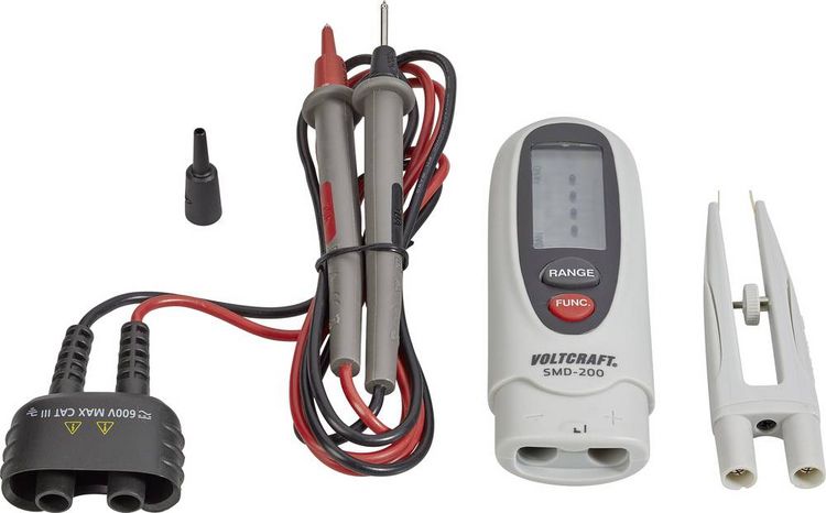 Produktbild: VOLTCRAFT SMD-200 Hand-Multimeter digital CAT III 600V Anzeige (Counts): 6000