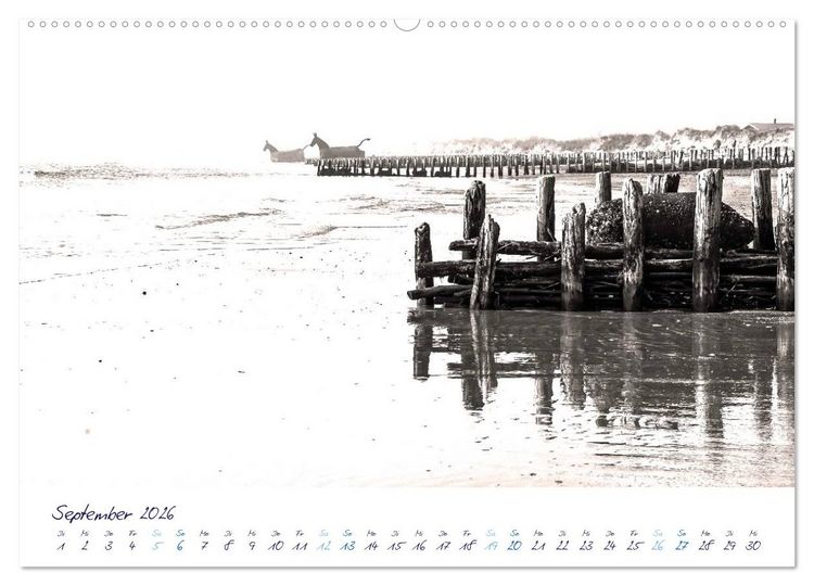 Produktbild: Meeresbilder - Nordsee-Impressionen (hochwertiger Premium Wandkalender 2026 DIN A2 quer), Kunstdruck in Hochglanz