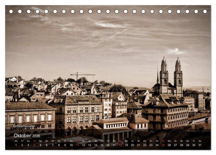 Produktbild: Gutes altes Z&uuml;rich (Tischkalender 2026 DIN A5 quer), CALVENDO Monatskalender