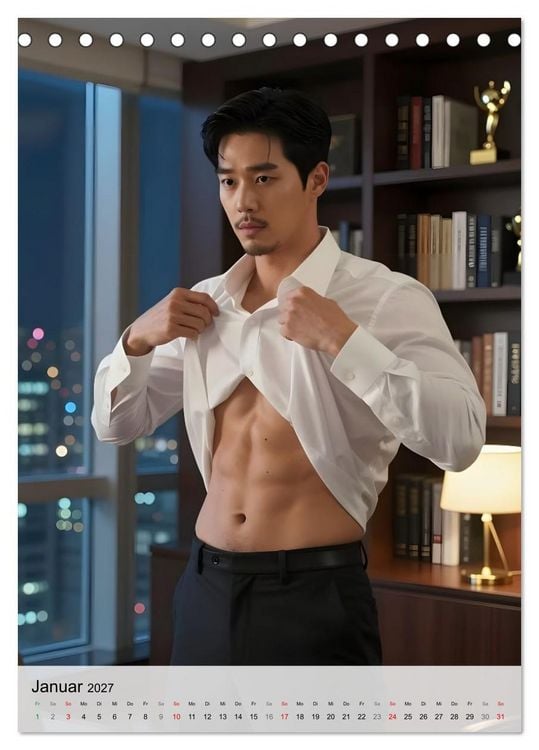 Produktbild: Echte Kerle &ndash; K-Drama Stil (Tischkalender 2027 DIN A5 hoch), CALVENDO Monatskalender