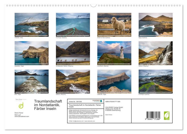 Produktbild: Traumlandschaft im Nordatlantik. F&auml;r&ouml;er Inseln (hochwertiger Premium Wandkalender 2026 DIN A2 quer), Kunstdruck in Hochglanz