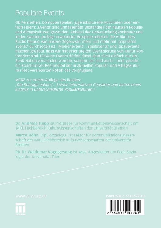 Produktbild: Popul&auml;re Events