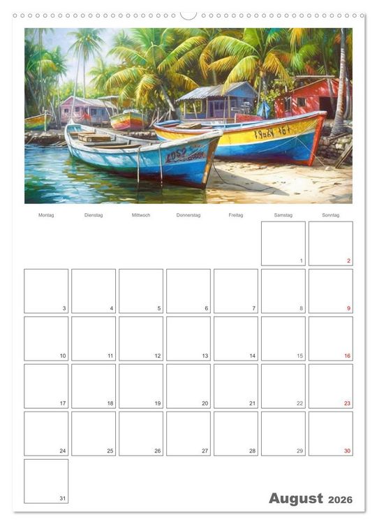 Produktbild: Die Karibik. Der Zauber tropischer Juwele (hochwertiger Premium Wandkalender 2026 DIN A2 hoch), Kunstdruck in Hochglanz