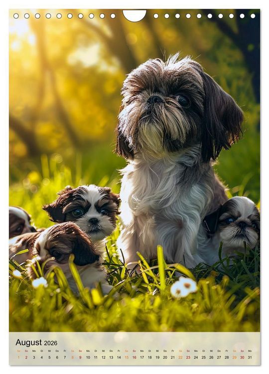 Produktbild: Shih Tzu - immer im Mittelpunkt (Wandkalender 2026 DIN A4 hoch), CALVENDO Monatskalender