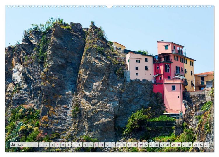 Produktbild: Cinque Terre - F&uuml;nf malerische D&ouml;rfer an der ligurischen K&uuml;ste (Wandkalender 2026 DIN A2 quer), CALVENDO Monatskalender