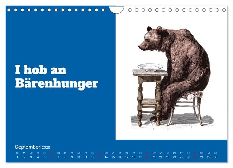 Produktbild: Gria&szlig; Eich! Bayern Kalender mit Dialekt und Mundart (Wandkalender 2026 DIN A4 quer), CALVENDO Monatskalender