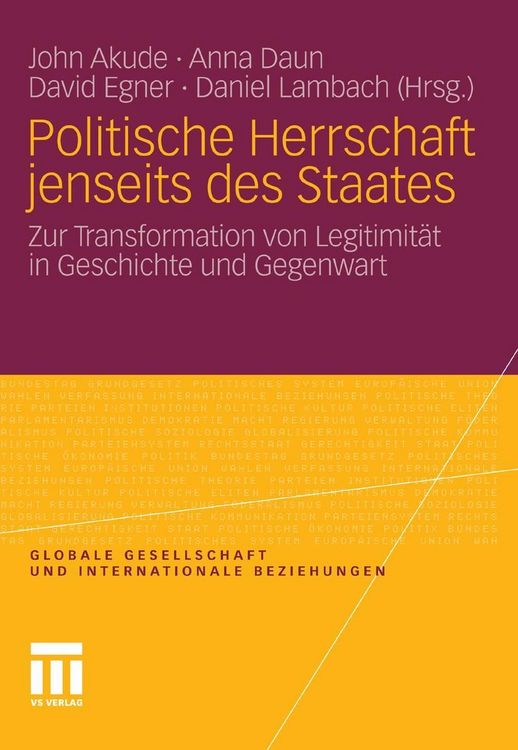 Produktbild: Politische Herrschaft jenseits des Staates