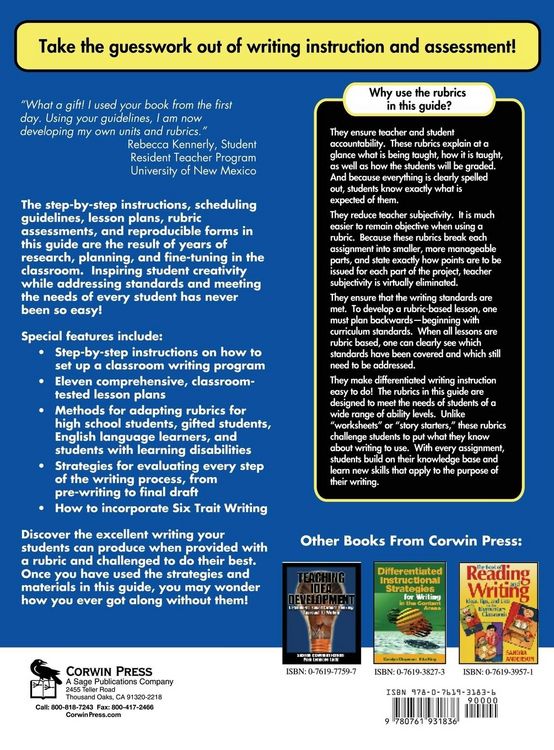 Produktbild: Teaching Writing With Rubrics