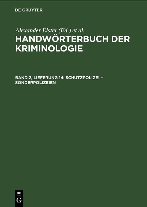 Produktbild: Schutzpolizei - Sonderpolizeien