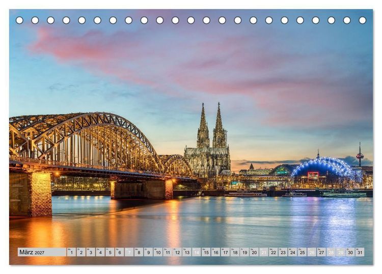 Produktbild: Wundersch&ouml;nes K&ouml;ln (Tischkalender 2027 DIN A5 quer), CALVENDO Monatskalender